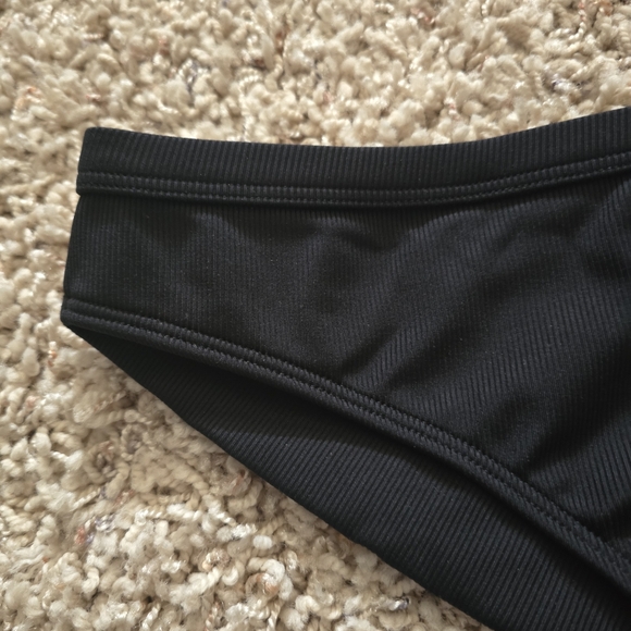 NWT Women's Roxy Pro The Snap Turn Cheeky Bikini Swim Bottom Black - S - Picture 3 of 7
